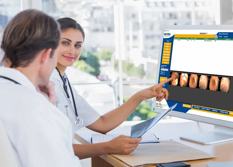 Endoclinic reporting and image management software interface