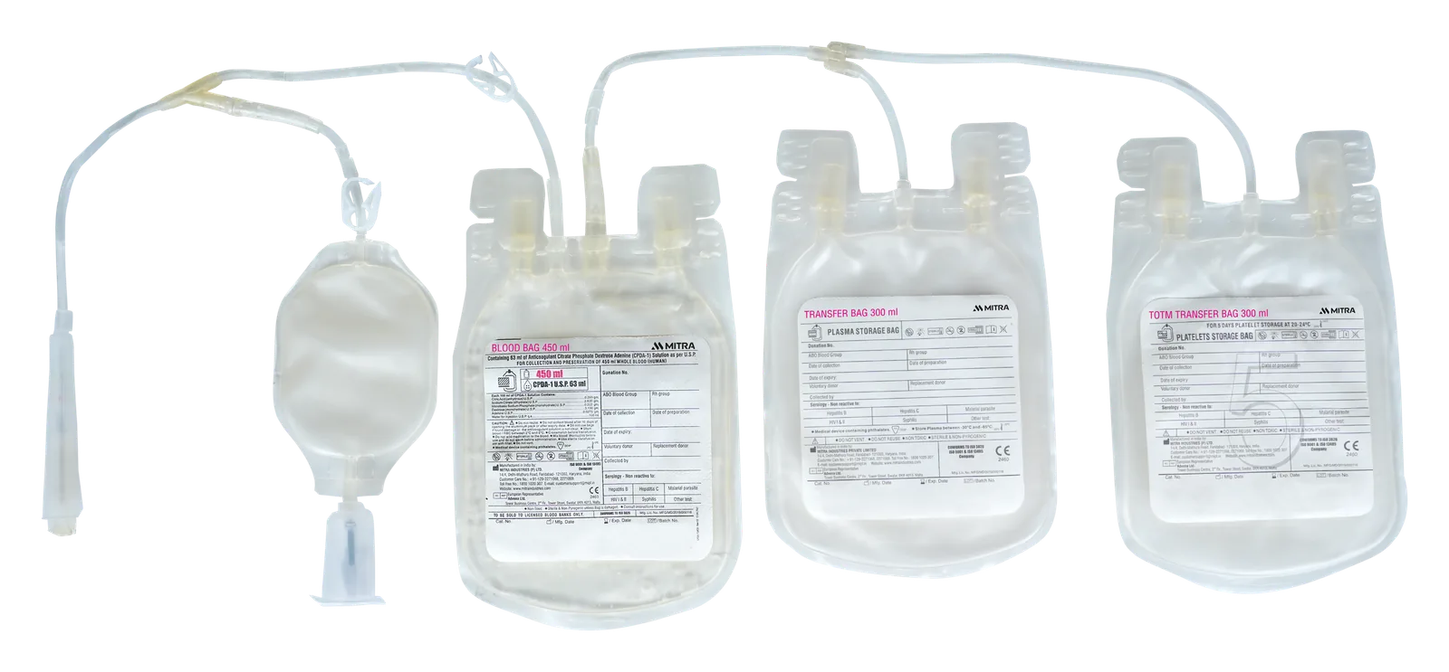 Regular Blood Bag Range